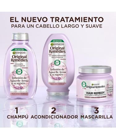  Garnier Garnier Original Remedies Rice Water routine: shampoo 400ml + conditioner 250ml + mask 340ml - Buy Online on GoSupps.com