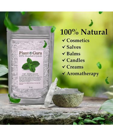 1 lb. Menthol Crystals - 100% Pure Natural Mentha Arvensis - USP Food Grade for Cosmetics, Salves, Balms, Creams, & Soap Making - Buy Online on GoSupps.com