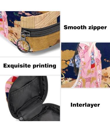 Japanese Geisha Menstruation Pad Bag with Zipper | Women's Tampon & Napkin Organizer | Stylish & Functional Collective Bag for Girls - Buy Online on GoSupps.com