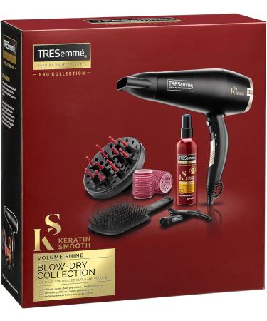 TRESemme Keratin Smooth 2200W Hair Dryer Gift Set with Diffuser, Paddle Brush, Rollers - Ionic Conditioning for Volume & Shine - Buy Online on GoSupps.com