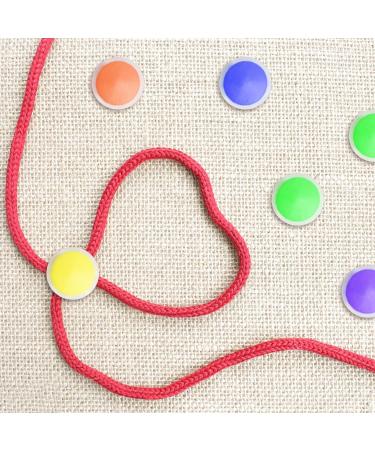 Rhsemi 100pcs Plastic Round Cord Locks Toggle Hole Spring Stop Fastener Spring Fastener Cord Lock Hole Round Toggle End for Backpacks Lanyard Clothes Shoes DIY Handmade(10 Colour) - Buy Online on GoSupps.com