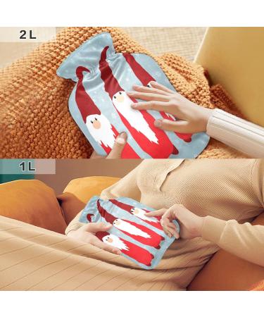 Buy Scandinavian Snowflake Hot Water Bottle - 2L Soft Fleece Cover for Hot & Cold Compress - International Shipping Available - Buy Online on GoSupps.com