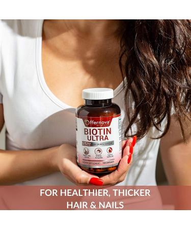 Biotin Ultra - Pastillas con Biotina para Cabello y Barba - Fortalece Pelo, Piel y U as - 120 Tabletas - Buy Online on GoSupps.com