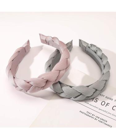 Ivyu Women's Braided Headband - Black, Pink, Gray, White Twist Hairband | YHB-006 - Buy Online on GoSupps.com