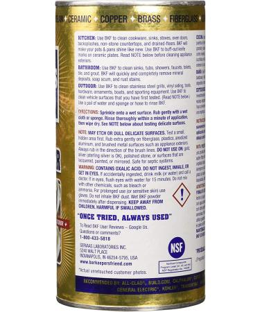 Bar Keepers Friend Powdered Cleanser 12oz - Powerful Cleaning Formula (1-Pack) - Buy Online on GoSupps.com