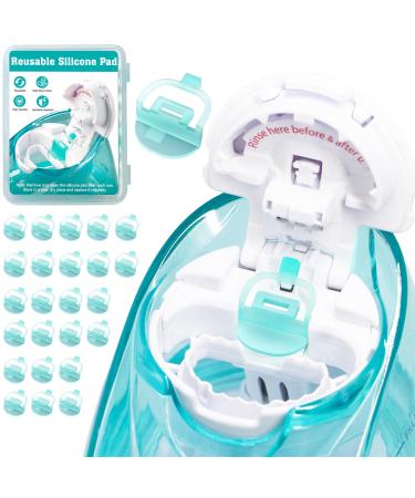 CYOUH 25PCS Reusable Silicone Pads Refills Accessories for Substitute Salt Saline Pods Compatible with Nasal Irrigation System Nasal Care for Easy Operation