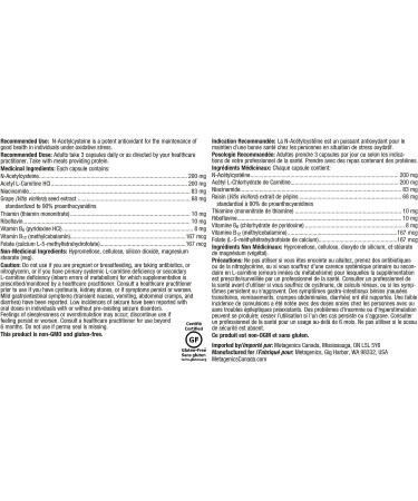 Metagenics Ceralin Forte - Potent Antioxidant Formula with NAC to Help Support Brain and Nerve Health - 90 Capsules - Buy Online on GoSupps.com