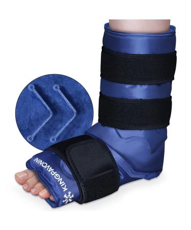 XL Ankle Foot Ice Pack Wrap for Foot Injuries Full Coverage Ankle Ice Wrap Gel Ice Packs Reusable for Plantar Fasciitis Achilles Tendonitis Sprained Ankles and Heels Fibular Injury Blue Blue 1.0