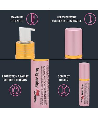 SABRE Lipstick Pepper Spray - 12 Bursts, UV Dye, Discreet & Powerful Protection (Pink) - Buy Online on GoSupps.com