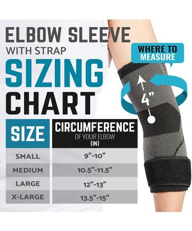 2 Pack Elbow Brace with Strap for Tendonitis & Compression Sleeves - Golf & Tennis Elbow Treatment - Large Size - Buy Online on GoSupps.com