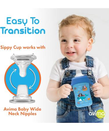 Avima Baby Sippy Cup - Pack of 2 - Blue - Buy Online on GoSupps.com