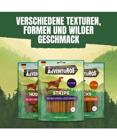 PURINA Adventuros Dog Snack Strips - Pack of 6 (540g) | International Shipping Available - Buy Online on GoSupps.com