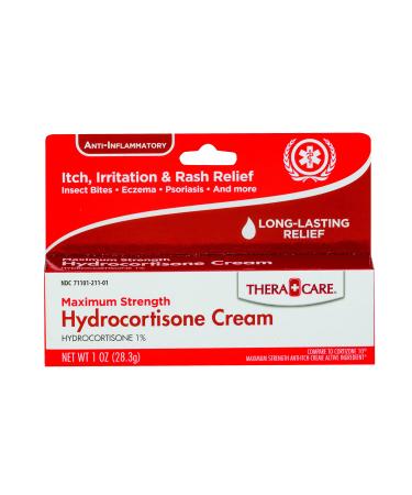 Thera Care Hydrocortisone Cream Maximum Strength, Itch, Irritation & Rash Relief