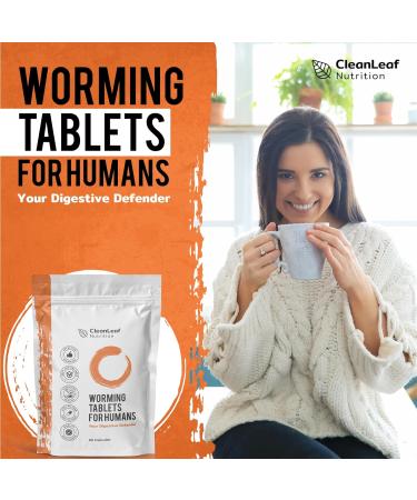 CleanLeaf Herbal Wellness Tablets - Natural Formula with Wormwood, Black Walnut & Clove - 60 Capsules - Buy Online on GoSupps.com