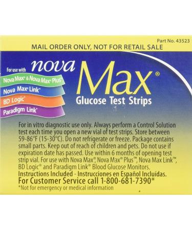 NovaMax Glucose Test Strips - Box of 50 Strips | Accurate Blood Sugar Monitoring - Buy Online on GoSupps.com