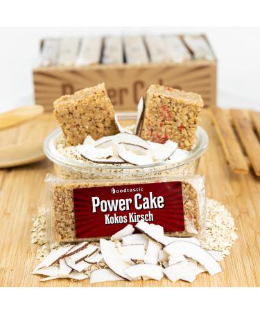 Foodtastic Foodtastic Power Cake Cherry Energy Bar (30 x 120 g) | Delicious & Juicy | Handmade Oatmeal Flapjack | 30 Count