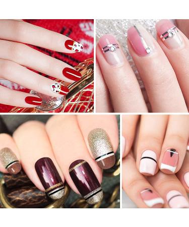 68 PCS Nail Art Striping Tape Set - 64 Rolls in 32 Colors, 3 Tape Roller Dispensers, 1 Curved Tip Tweezers - Buy Online on GoSupps.com