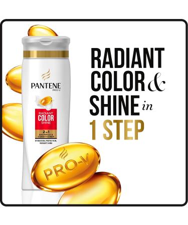 Pantene Radiant Color Shine 2-in-1 Shampoo & Conditioner 12.6 Fl Oz - Pack of 2 - Buy Online on GoSupps.com