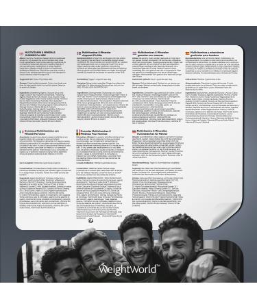 Men's Multivitamin Gummies - 90 Vegan Gummies - Energy Virility Immunity - Maca Ginseng Panax Vitamin C B A Zinc Selenium Alternative to Tablets & Capsules - Peach & Orange Flavor - Buy Online on GoSupps.com