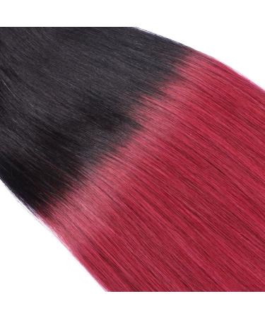 Tape In Hair Extensions - 1B/Burgundy Ombre - 50cm 30 Bricks 100% Remy Real Hair | Tresse by Novon Hair Extensions - Buy Online on GoSupps.com