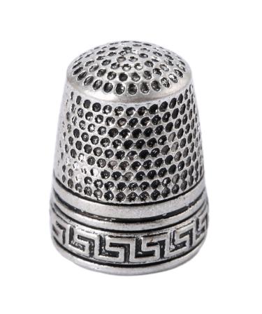 Antique Sewing Thimble  Metal Fingertip Protector  Finger Shield Ring  Quilting Craft Accessories DIY Sewing Tools Silver