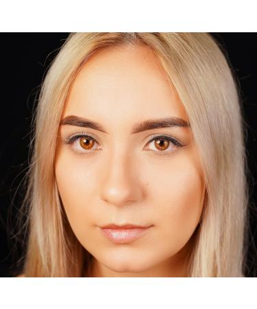 Charmiga Brown Bronze Contact Lenses - Monthly Color Lenses 2 Pack with Accessories Opaque & Cute 0.00 Dioptria - Buy Online on GoSupps.com