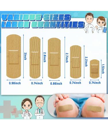 Supervitae 500 Pcs Assorted Sizes Fabric Adhesive Bandages for Family First Aid - Flexible, Breathable, Patch Style Bandages - Buy Online on GoSupps.com