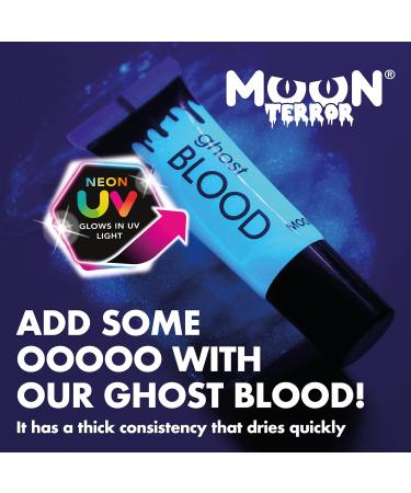Buy Moon Terror UV Geisterblut - 10ml Ghost Blood for Halloween Vampire & Zombie Special Effects Makeup | SFX Applicator Included - Buy Online on GoSupps.com