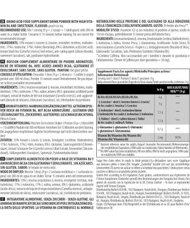 BiotechUSA BCAA Flash ZERO Peach Iced Tea 360g | Sugar-Free Sports Drink for Muscle Recovery - Buy Online on GoSupps.com