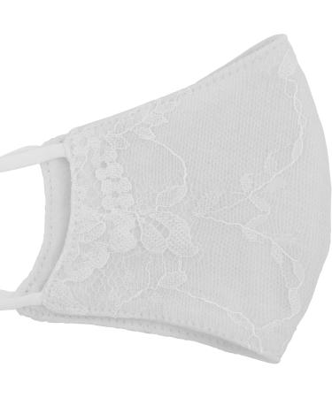 Shop VILLAGE GIFT IMPORTERS First Communion Face Mask | White Floral Lace Kids Mask | Adjustable & Breathable | Perfect for Religious Ceremonies & Easter - Buy Online on GoSupps.com