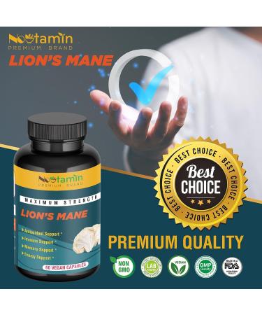 8000mg Lions Mane Mushroom Capsules - Nootropic Brain Boost, Memory & Focus - Buy Online on GoSupps.com