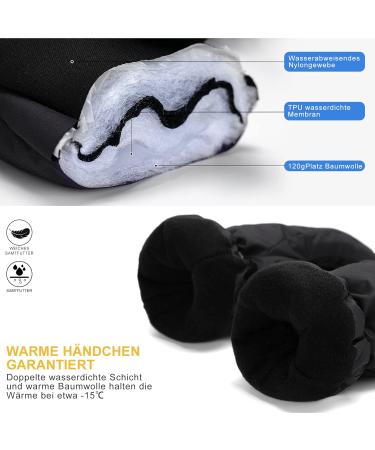 Thxtoms Children Ski Gloves -15 | Waterproof Windproof Warm Winter Snow Gloves for Girls 3-13 Years | Oxford Thick Cold Weather Outdoor Sports Skiing Snowboard - Buy Online on GoSupps.com