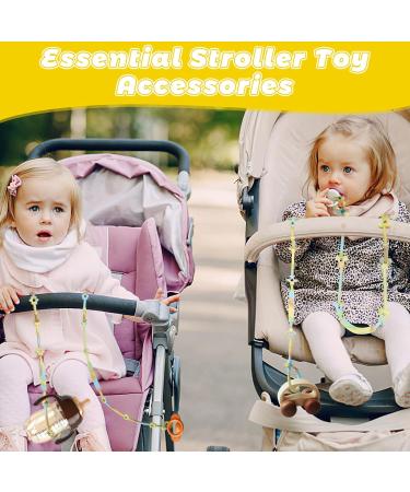 Shop BPA-Free Baby Toy Accessories: Silicone Cup Catcher & Pacifier Chain (4-Pack) for Strollers & Car Seats - Buy Online on GoSupps.com