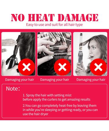 30-Piece Heatless Hair Waves Curlers Kit with 2 Styling Hooks | Spiral Curlers for Most Hairstyles | 11.81 Inch | No Heat Hair Rollers (Pack of 30) - Buy Online on GoSupps.com