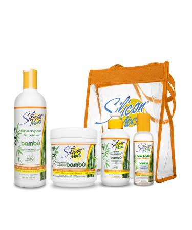 Silicon Mix Bambu Set 4 pieces Shampoo  Tratament  Leave In  Hair Polisher - Buy Online on GoSupps.com