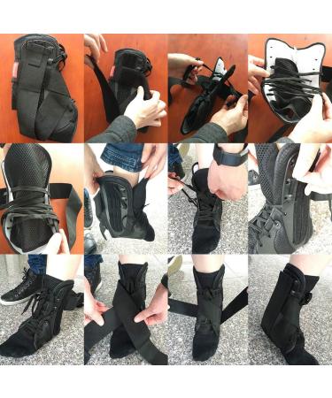 Kuangmi Ankle Brace Lace Up with Stabilizers & Fixing Belt - Small Size | Support & Protection for Strength - 1 Piece - Buy Online on GoSupps.com
