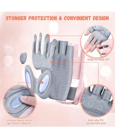 Utebit Fitness Gloves - Breathable Microfiber Non-Slip Silicone Gym & Weight Lifting Gloves for Women - L Pink - Buy Online on GoSupps.com