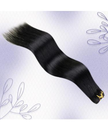 LAAVOO TREEN 100g 50cm Black Remy Hair Extensions - Soft Straight Weft for Weaving #1 Black Tress - Buy Online on GoSupps.com