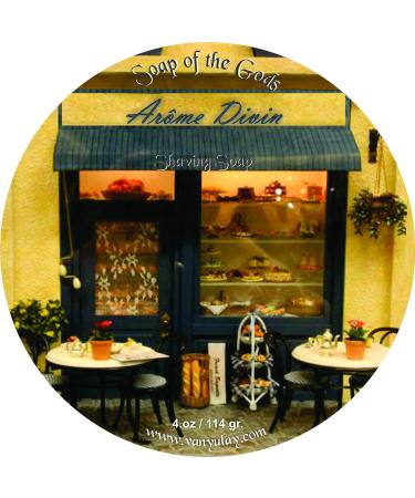 Shaving Soap of the Gods Aroma Divin 4.oz - Moisturizing and Nourishing for Men and Women.