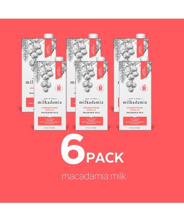 Milkadamia Unsweetened Vanilla Macadamia Milk - Vegan & Keto-Friendly (32 Fl Oz, Pack of 6) - Buy Online on GoSupps.com