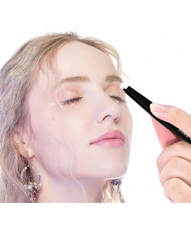 AFTREN Tweezers for facial hair women & men Professional Stainless Steel black color coated precision tweezers Slanted & Pointed Tip eyebrow tweezers for Ingrown Hair tweezers (Black) - Buy Online on GoSupps.com