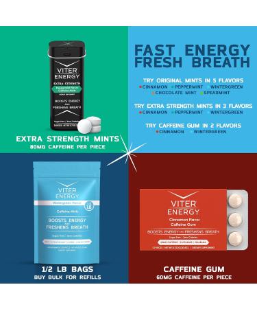 Viter Energy Caffeine Mints 40mg Caffeine Energy Supplement Caffeine Pills 20 Pieces - Cinnamon - Pack Of 6 - Buy Online on GoSupps.com