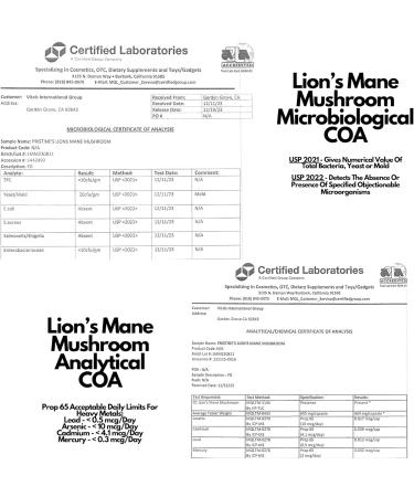 PRISTINE'S Lion's Mane Mushroom 1000mg (2 Pack) Brain Memory & Focus Adaptogen Supplement - 120 Day Supply - Cognitive Function & Immunity Health Memory Supplements for Adults - Vegan - Non-GMO - Buy Online on GoSupps.com