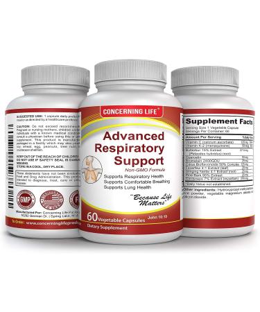Respiratory Advanced Lung Support Supplement - Natural Cleanse & Detox for Bronchial Wellness - Asthma Relief & Breathing Support - Buy Online on GoSupps.com