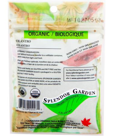 Splendor Garden organic Cilantro 10.0 Gram - Buy Online on GoSupps.com