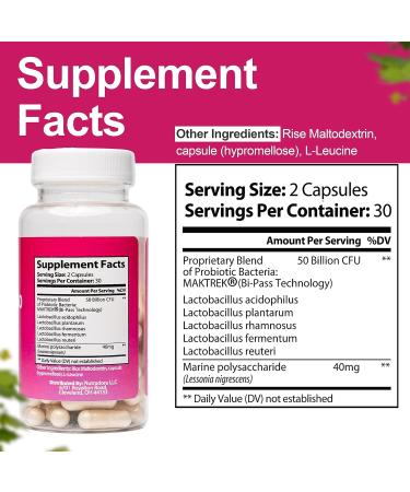 Womens Probiotics for Digestive Health, 50 Billion CFU 16 Strains, Feminine Health Support for Gut, PH Balance, Urinary Tract and Digestion, 60 Capsules Women Probiotics - Buy Online on GoSupps.com