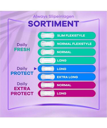 Always Dailies Protect Panty Liners for Women - Long (48 Pads) Unscented Breathable & Flexible - Big Pack - Buy Online on GoSupps.com