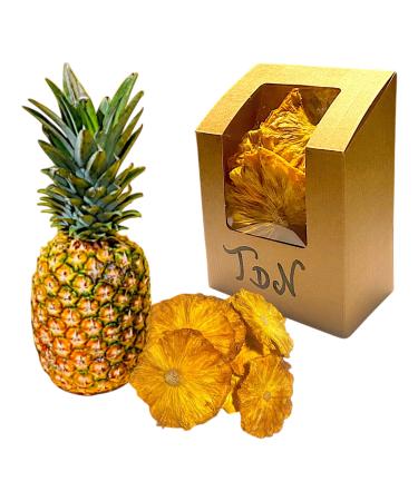 Bertrand 50 g decoration for cocktail pastry or indoors dried pineapple edible cardboard box with window dried pineapple decoration