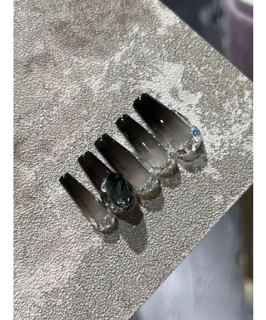 Temperament-enhancing manicure nail plate gradually changes color and turns white and the long ladder is hand-made to wear nail.(S) - Buy Online on GoSupps.com