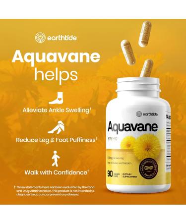 Aquavane Natural Diuretic Relief | Herbal Water Pills for Swollen Feet Ankles & Legs - Reduce Water Retention & Swelling Internationally - Buy Online on GoSupps.com